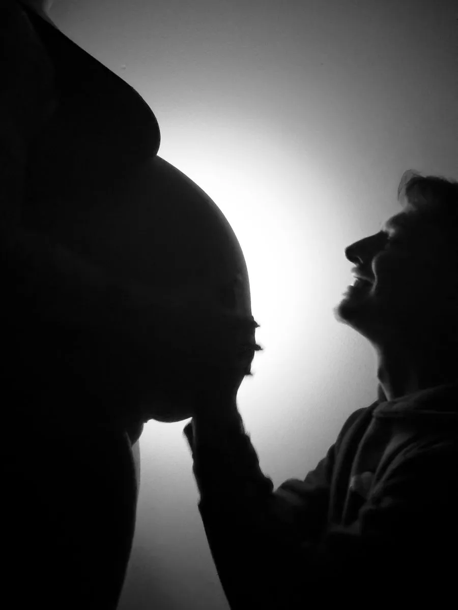 Matt in silhouette, close to the bump, waiting for Parker.